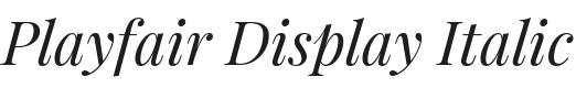 Playfair Display Italic Font Preview