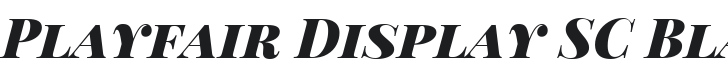 Playfair Display SC Black Italic Font Preview