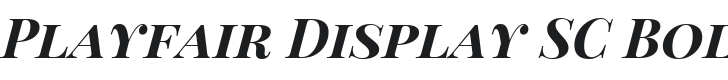 Playfair Display SC Bold Italic Font Preview