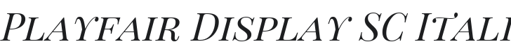 Playfair Display SC Italic Font Preview
