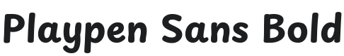 Playpen Sans Bold Font Preview