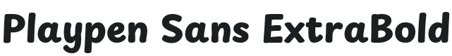 Playpen Sans ExtraBold Font Preview
