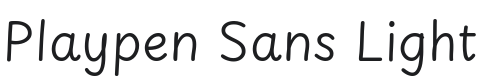 Playpen Sans Light Font Preview