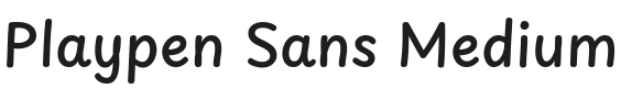 Playpen Sans Medium Font Preview