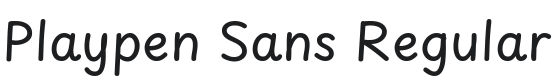 Playpen Sans Font Preview