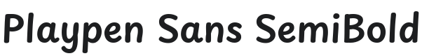 Playpen Sans SemiBold Font Preview