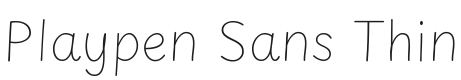 Playpen Sans Thin Font Preview