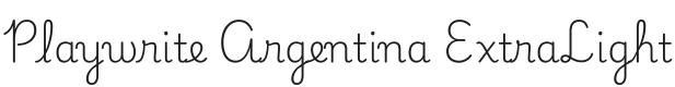 Playwrite AR ExtraLight Font Preview