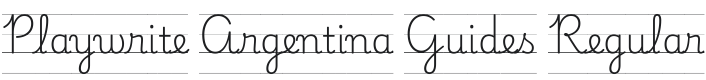 Playwrite AR Guides Regular Font Preview