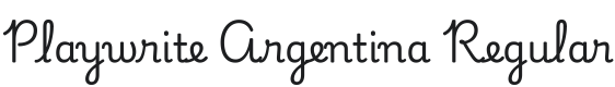 Playwrite Argentina Font Preview
