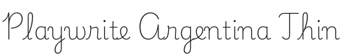 Playwrite AR Thin Font Preview
