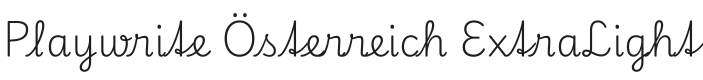 Playwrite AT ExtraLight Font Preview