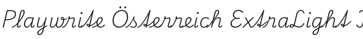 Playwrite AT ExtraLight Italic Font Preview