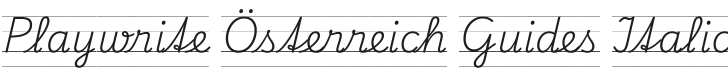 Playwrite AT Guides Italic Font Preview