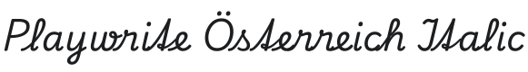 Playwrite AT Italic Font Preview
