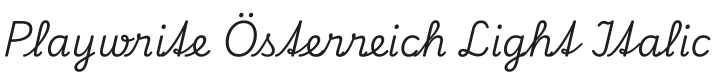 Playwrite AT Light Italic Font Preview