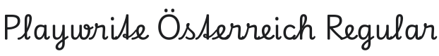 Playwrite Österreich Font Preview
