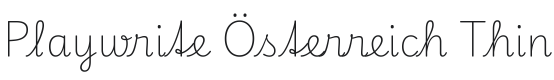 Playwrite AT Thin Font Preview