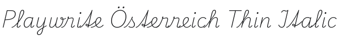 Playwrite AT Thin Italic Font Preview