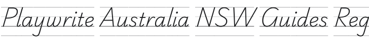 Playwrite AU NSW Guides Regular Font Preview