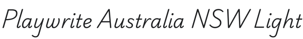 Playwrite AU NSW Light Font Preview