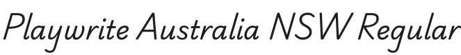 Playwrite Australia NSW Font Preview