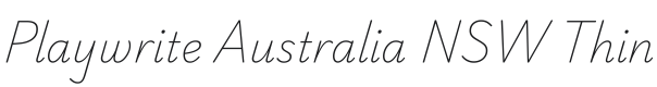 Playwrite AU NSW Thin Font Preview