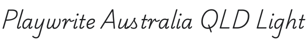 Playwrite AU QLD Light Font Preview