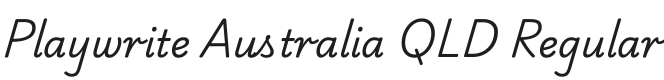 Playwrite Australia QLD Font Preview