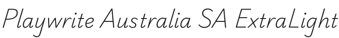 Playwrite AU SA ExtraLight Font Preview