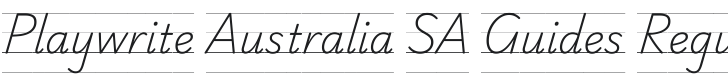 Playwrite AU SA Guides Regular Font Preview