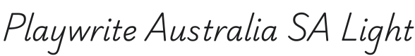 Playwrite AU SA Light Font Preview