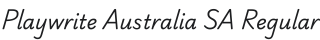 Playwrite Australia SA Font Preview