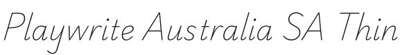 Playwrite AU SA Thin Font Preview