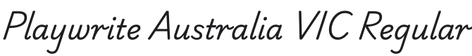 Playwrite Australia Victoria Font Preview