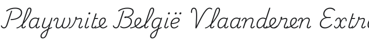 Playwrite BE VLG ExtraLight Font Preview