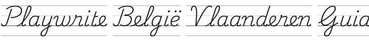Playwrite BE VLG Guides Regular Font Preview