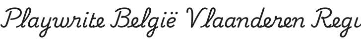 Playwrite België Vlaanderen Font Preview