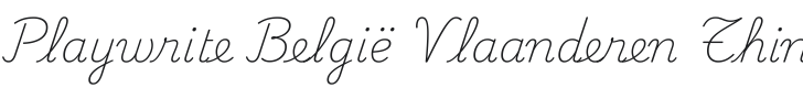 Playwrite BE VLG Thin Font Preview