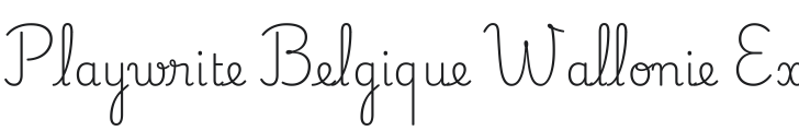 Playwrite BE WAL ExtraLight Font Preview