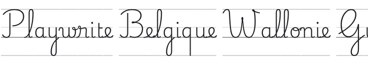 Playwrite BE WAL Guides Regular Font Preview