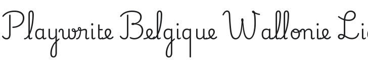 Playwrite BE WAL Light Font Preview