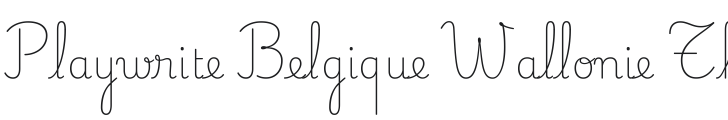Playwrite BE WAL Thin Font Preview