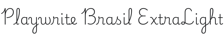 Playwrite BR ExtraLight Font Preview