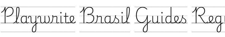 Playwrite BR Guides Regular Font Preview
