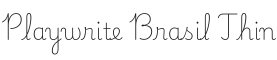 Playwrite BR Thin Font Preview