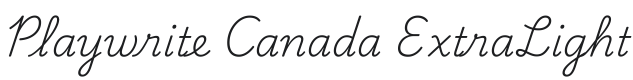 Playwrite CA ExtraLight Font Preview