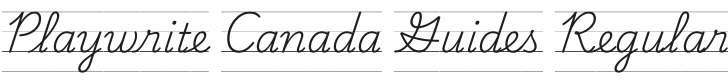 Playwrite CA Guides Regular Font Preview