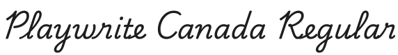 Playwrite Canada Font Preview