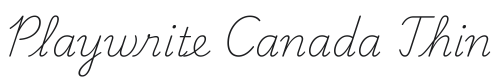 Playwrite CA Thin Font Preview